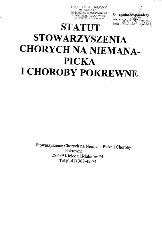 Strona nr 1 statutu